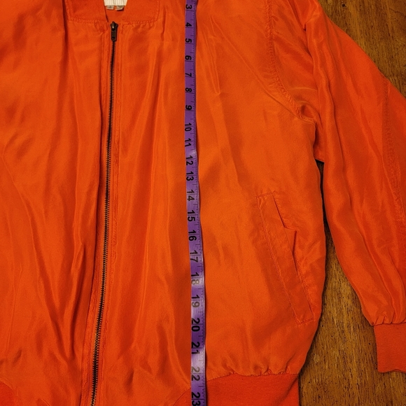 Women's Vintage 100% Silk Jacqueline Ferrar Orange Jacket - Size Small - Picture 6 of 6